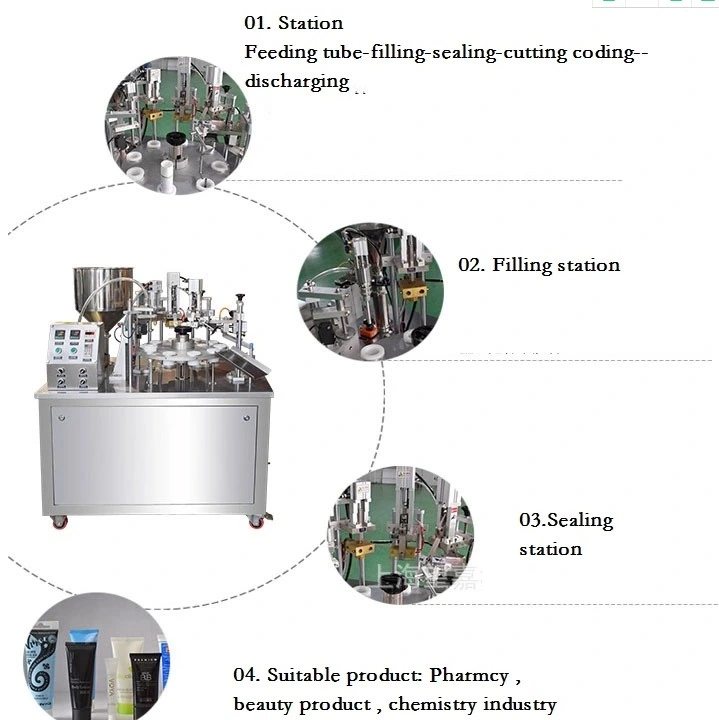 Fully Automatic Plastic Tubes Filler and Sealer for Silicone Sealant Tube