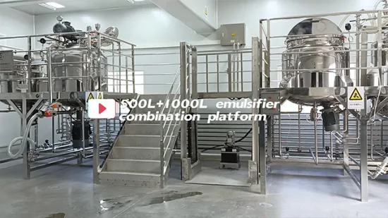 China Food Emulsifying Machine Cosmetics Vakuumhomogenisierender Emulgiermischer